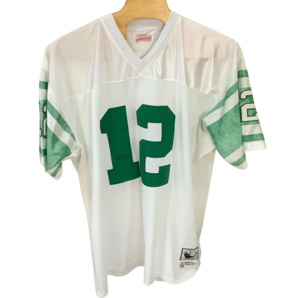 MITCHELL & NESS‎ JOE NAMATH #12 NY JETS JERSEY MENS SIZE 56 1968 THROWBACKS